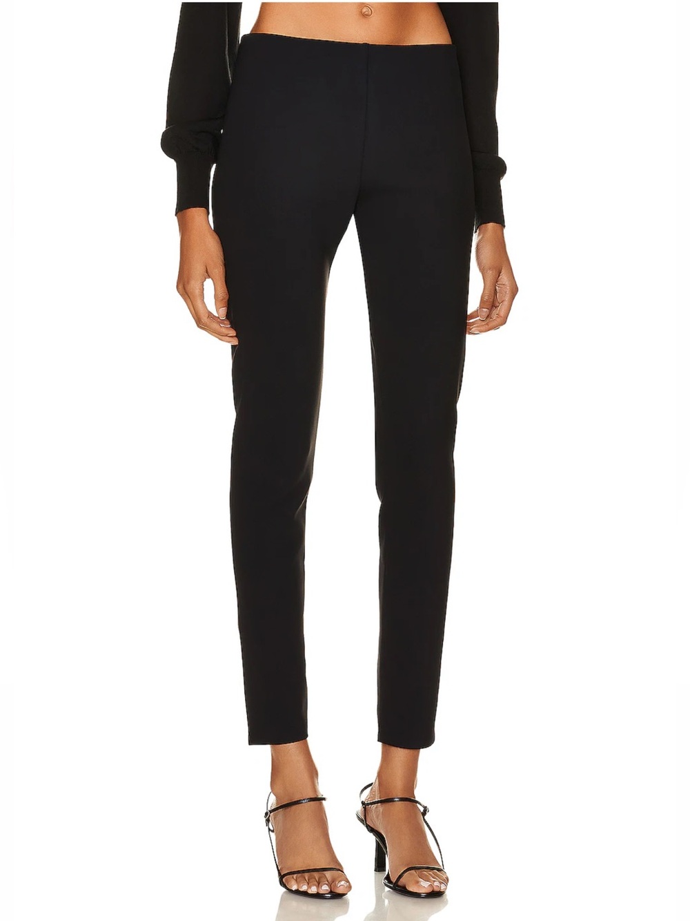 THE ROW Stretch Slim Ankle Scuba Pants - Black, S